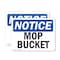 Signmission Mop Bucket, 14 in W x Rectangle, Plastic OS-2PACK-NS-P-1014-L-14243 - alternate 1
